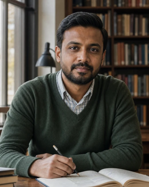 Tariq Hossain, fictional AI learner for Patient close-reading learner
