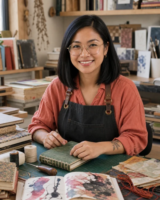 Bea Montoya, Bookbinding and art-journal tutor AI tutor