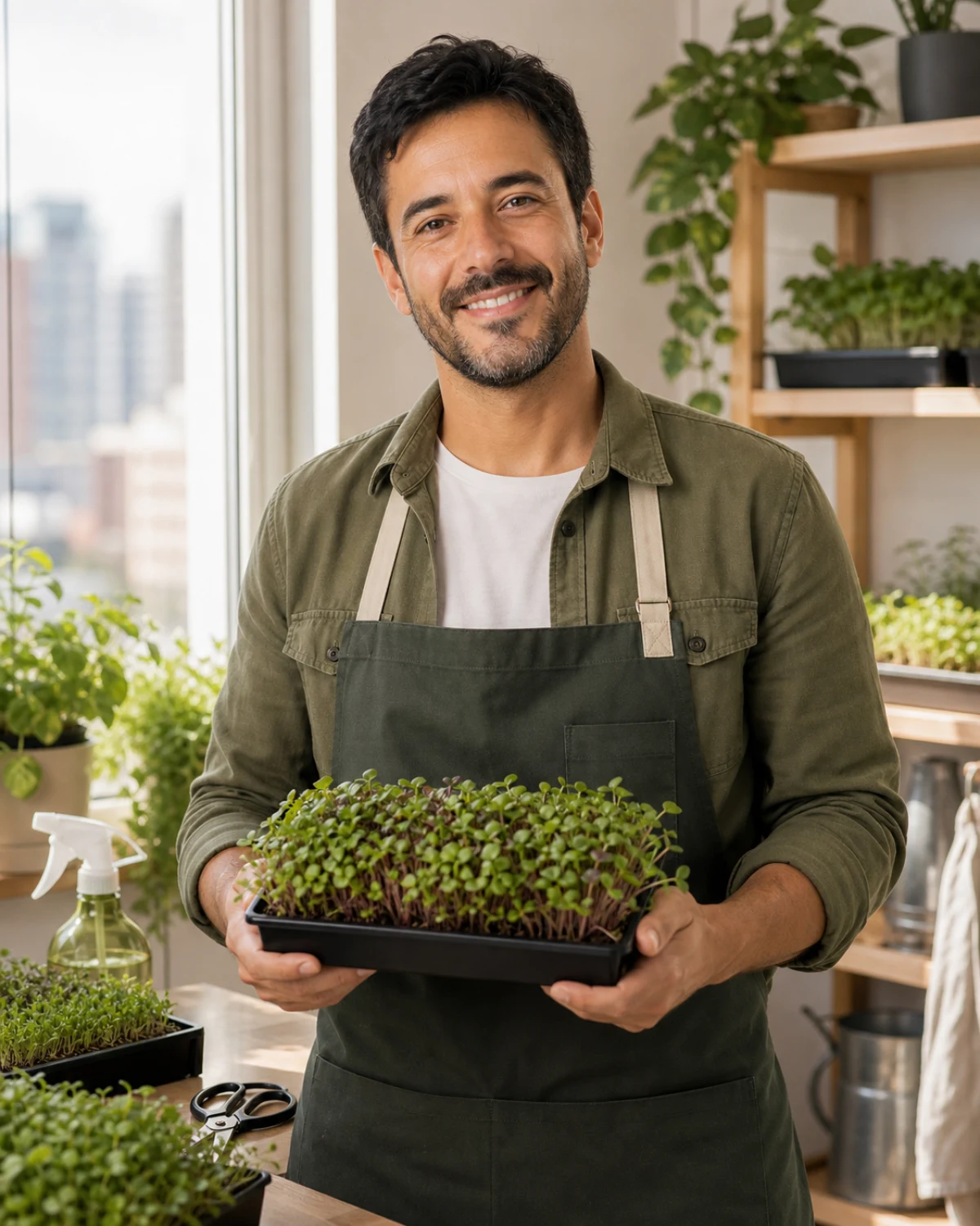 Bruno Silva, Microgreens and windowsill edible gardening tutor AI tutor portrait