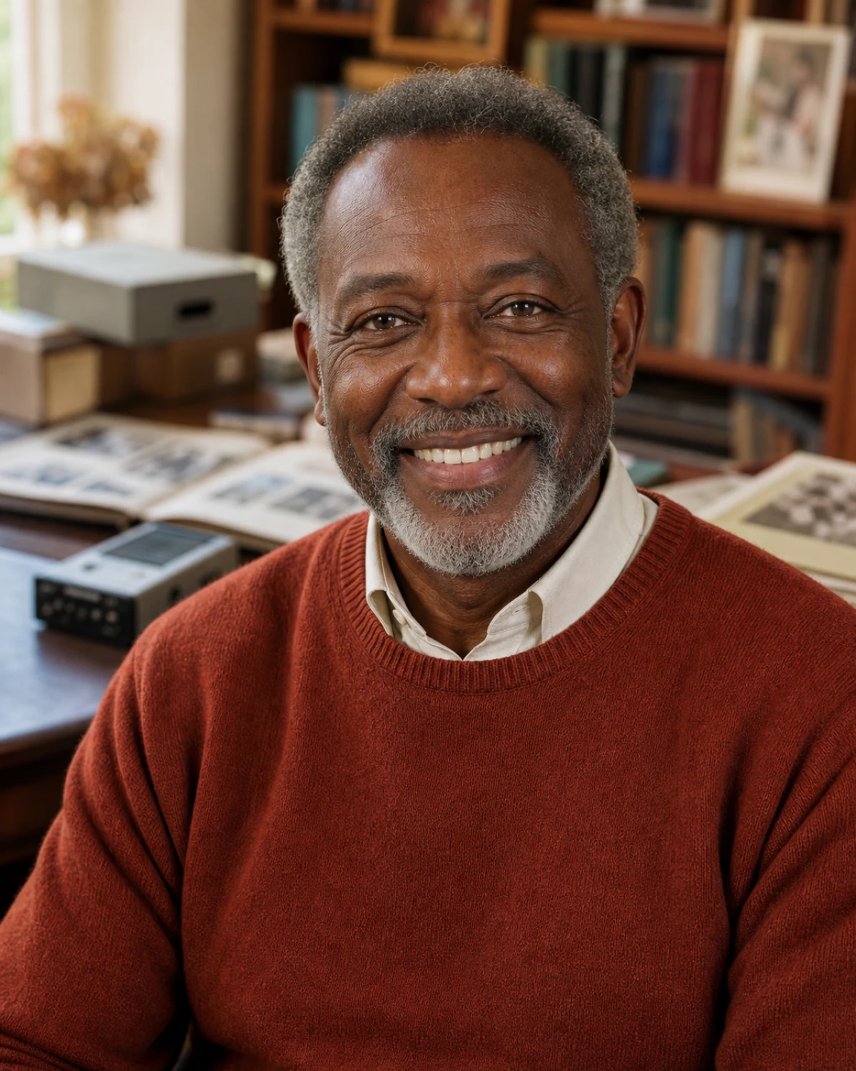 Chidi Okafor, Reminiscence, conversation, and life-story memory tutor AI tutor portrait