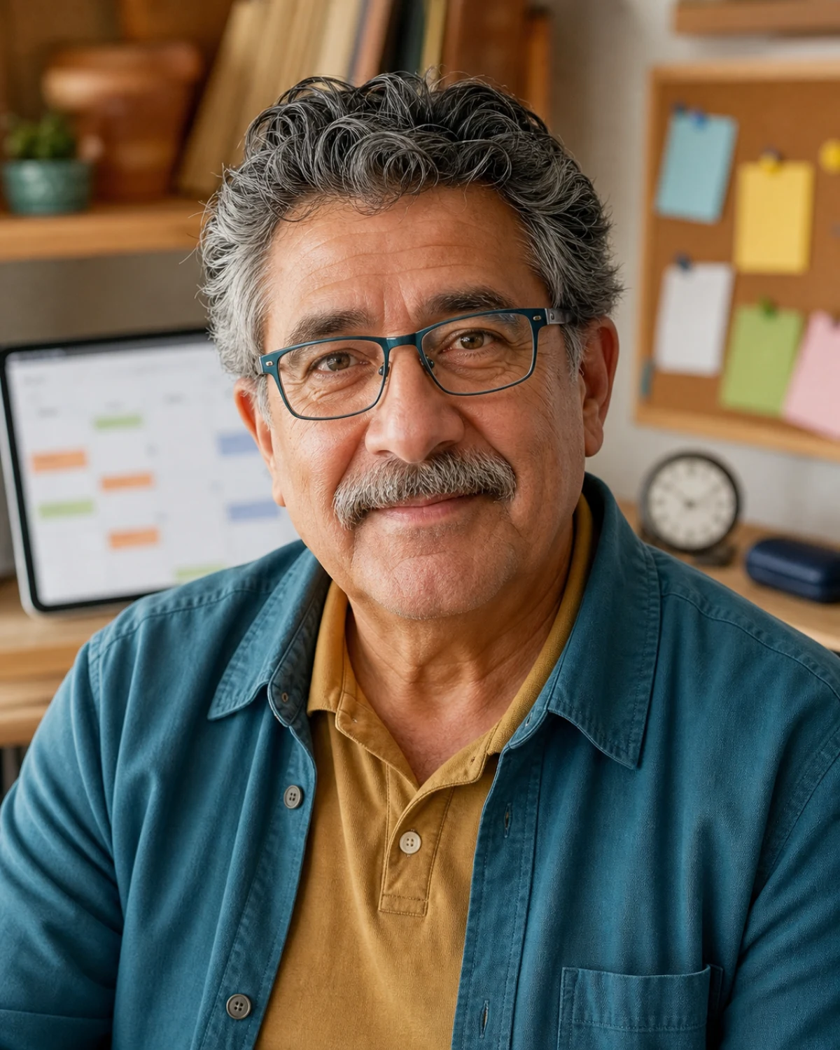 Esteban Morales, Digital reminders and everyday organization tutor for seniors AI tutor portrait