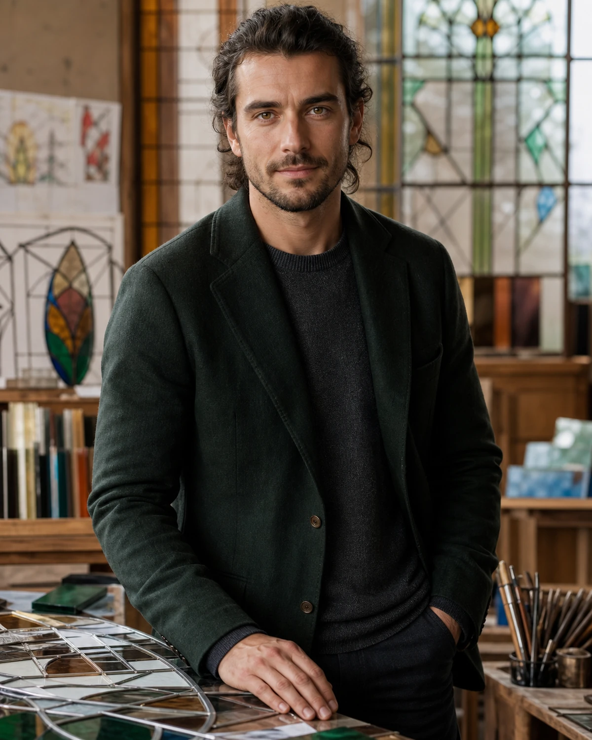 Étienne Mercier, Stained-glass design and conservation tutor AI tutor portrait