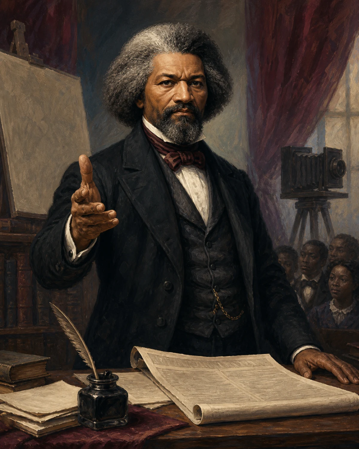 Frederick Douglass AI tutor portrait for this course