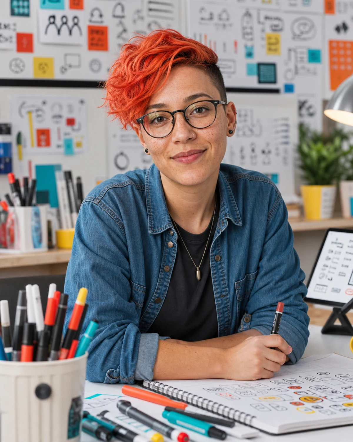 June Hart, Sketchnotes and visual note-taking tutor AI tutor portrait