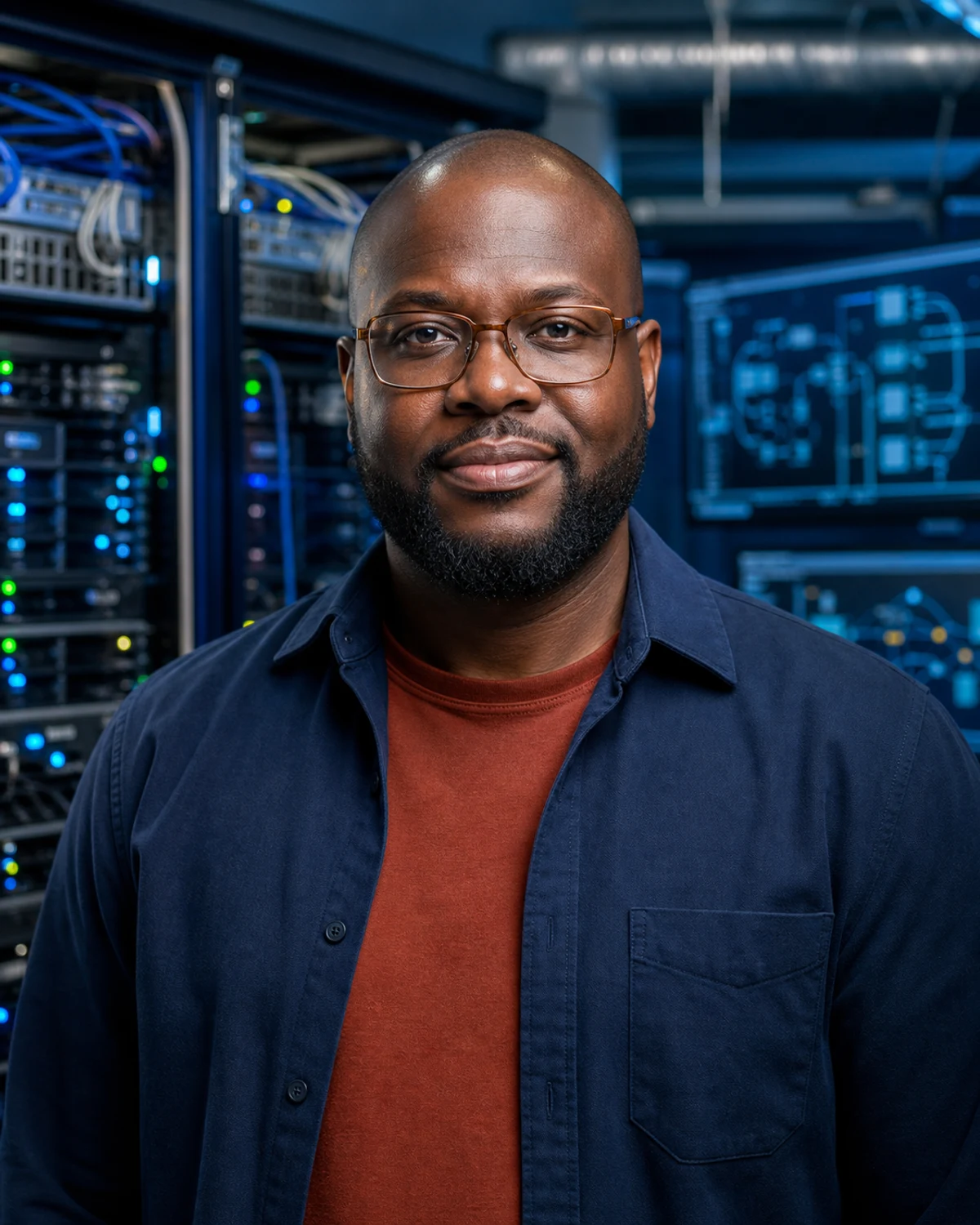 Kwame Adebayo AI tutor portrait for this course